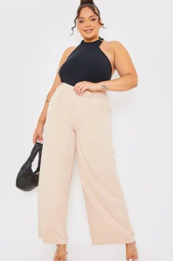 Elasticated Waist Wide Leg Trousers