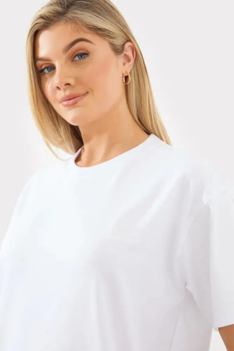 Embroidered Jersey Crew Neck T-Shirt
