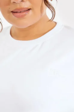 Embroidered Jersey Crew Neck T-Shirt
