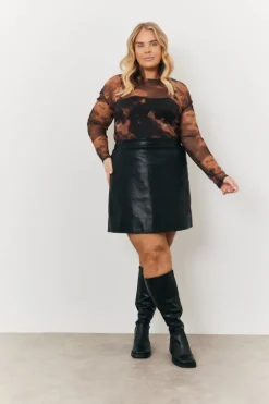 Faux Leather Skirt