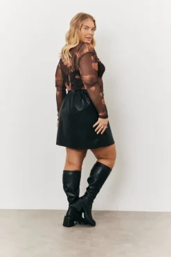 Faux Leather Skirt