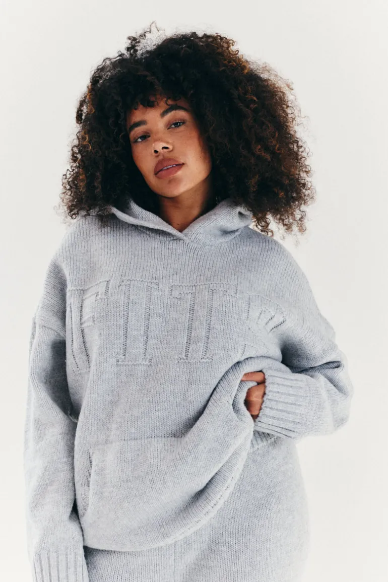 FITS Embossed Knitted Co-Ord Hoodie