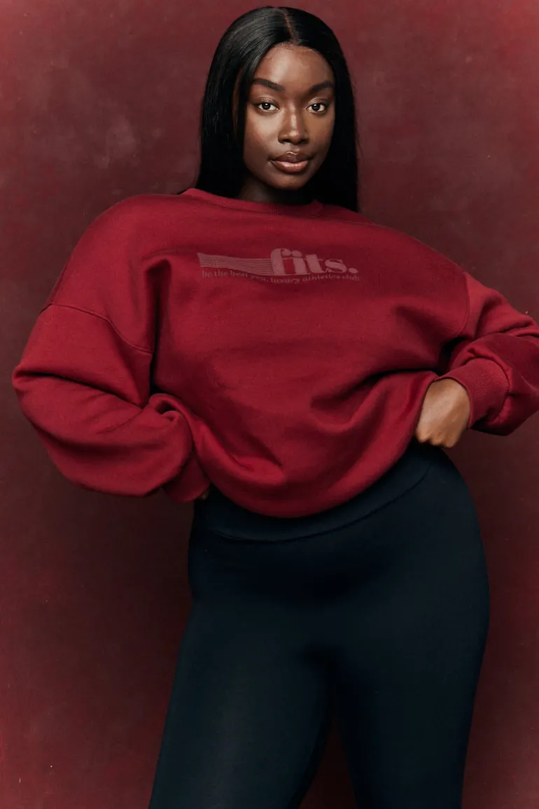 FITS Sports Printed Crew Neck Sweatshirt