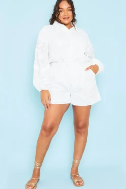 Floral Applique Drawstring Co-Ord Shorts