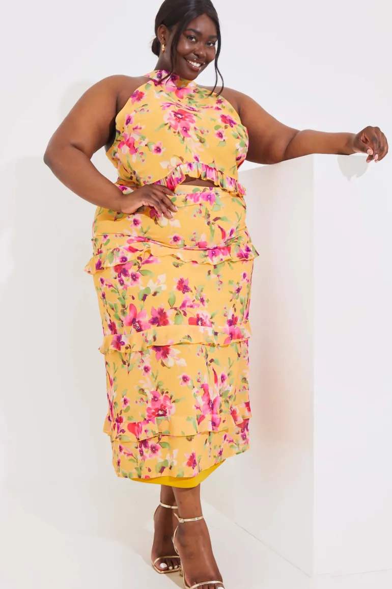 Floral Chiffon Maxi Co-Ord Skirt