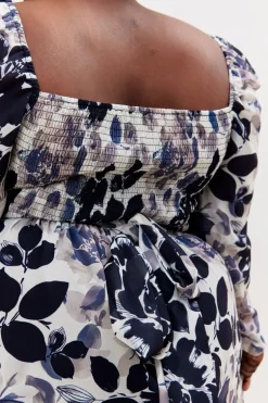 Floral Chiffon Wrap Sweetheart Mini Skater Dress