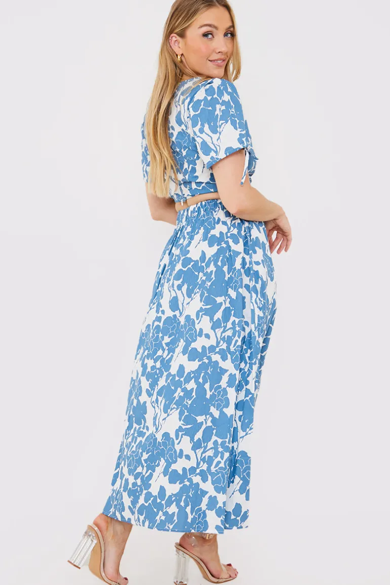 Floral Print Midi Skirt