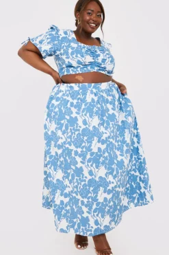 Floral Print Midi Skirt