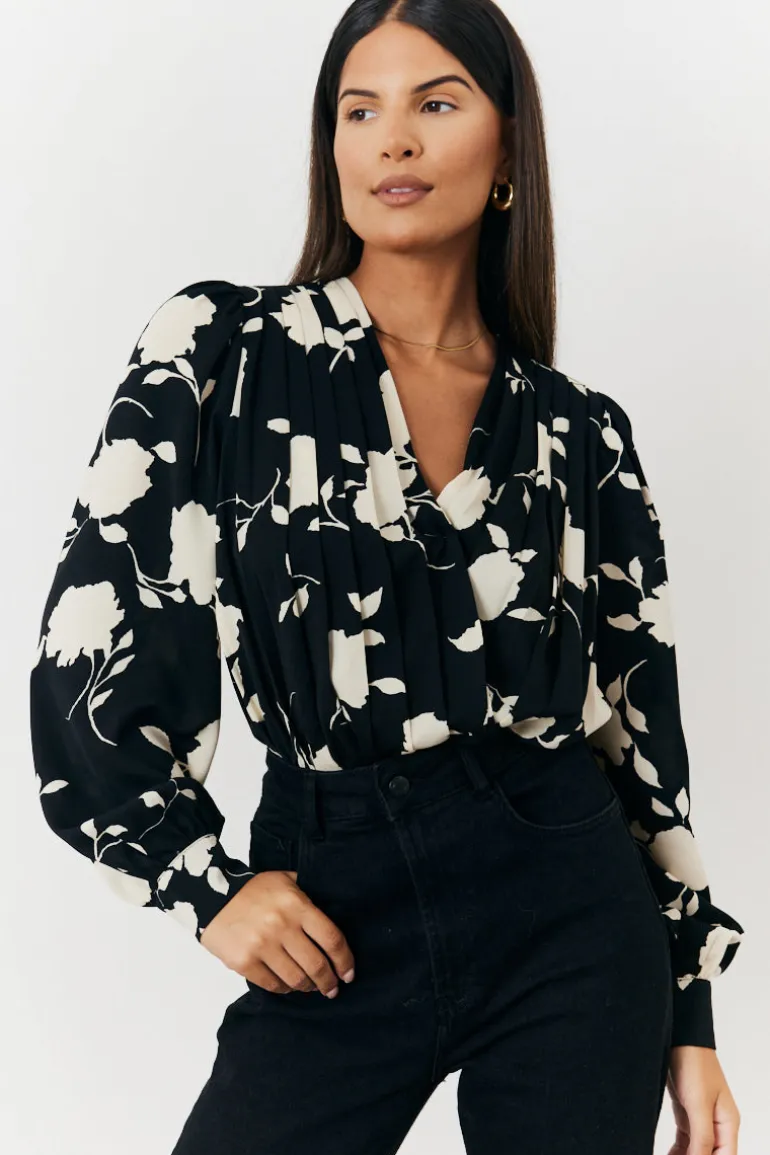 Floral Wrap Bodysuit