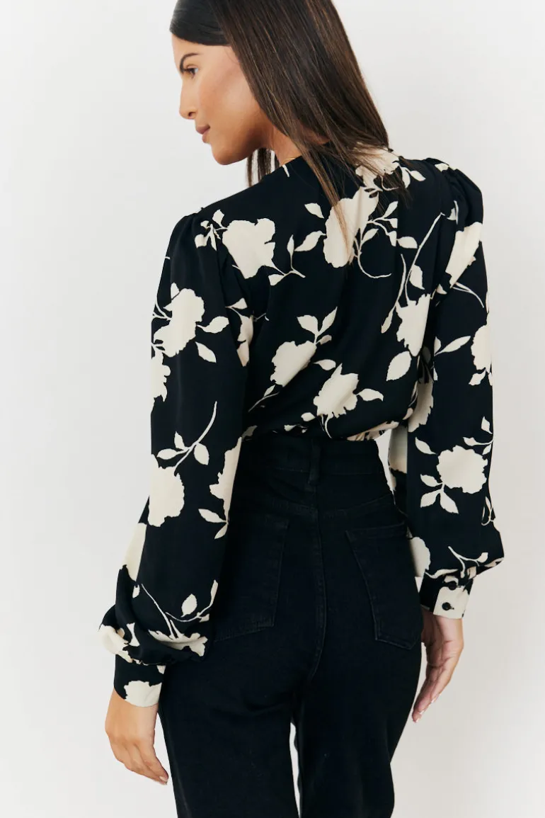 Floral Wrap Bodysuit