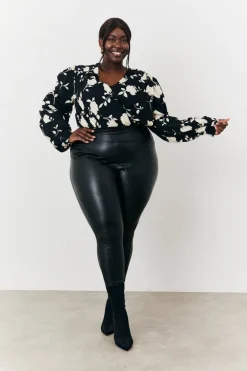 Floral Wrap Bodysuit