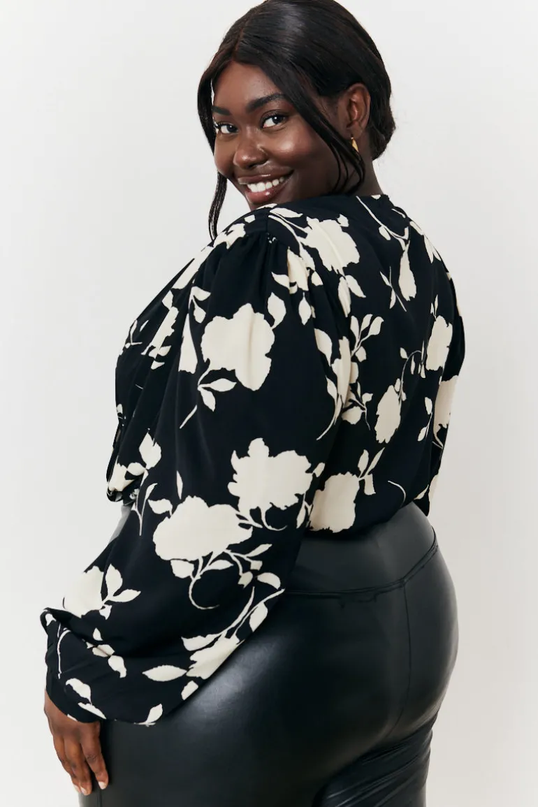Floral Wrap Bodysuit