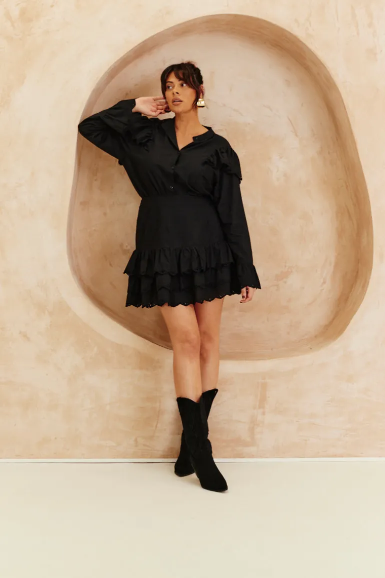 Frill Crochet Detail Co Ord Skirt