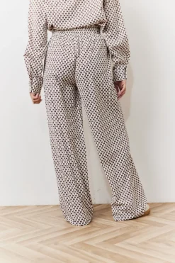 Geo Printed Wide Leg Trousers