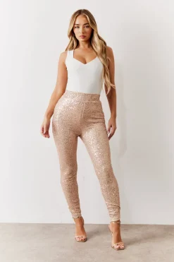 Gold Premium Sequin Leggings