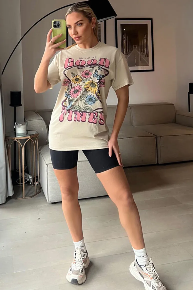 Good Times Motif T-Shirt
