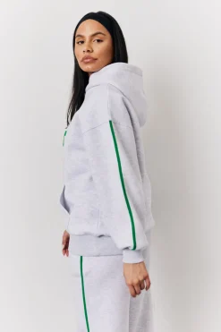 Grey Marl Fits Sport Bubble Print Co-Ord Hoodie
