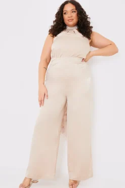 Halter Neck Wide Leg Jumpsuit