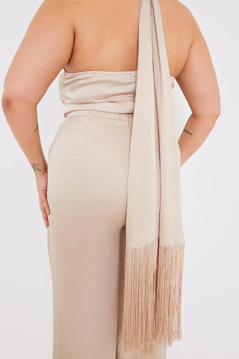 Halter Neck Wide Leg Jumpsuit