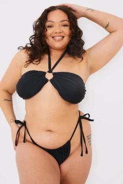 Halterneck Ring Detail Bikini Top