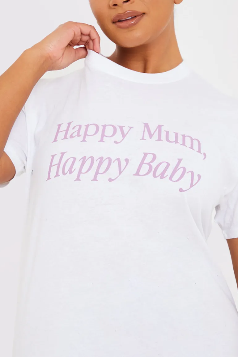 Happy Mum Happy Baby Slogan Tee