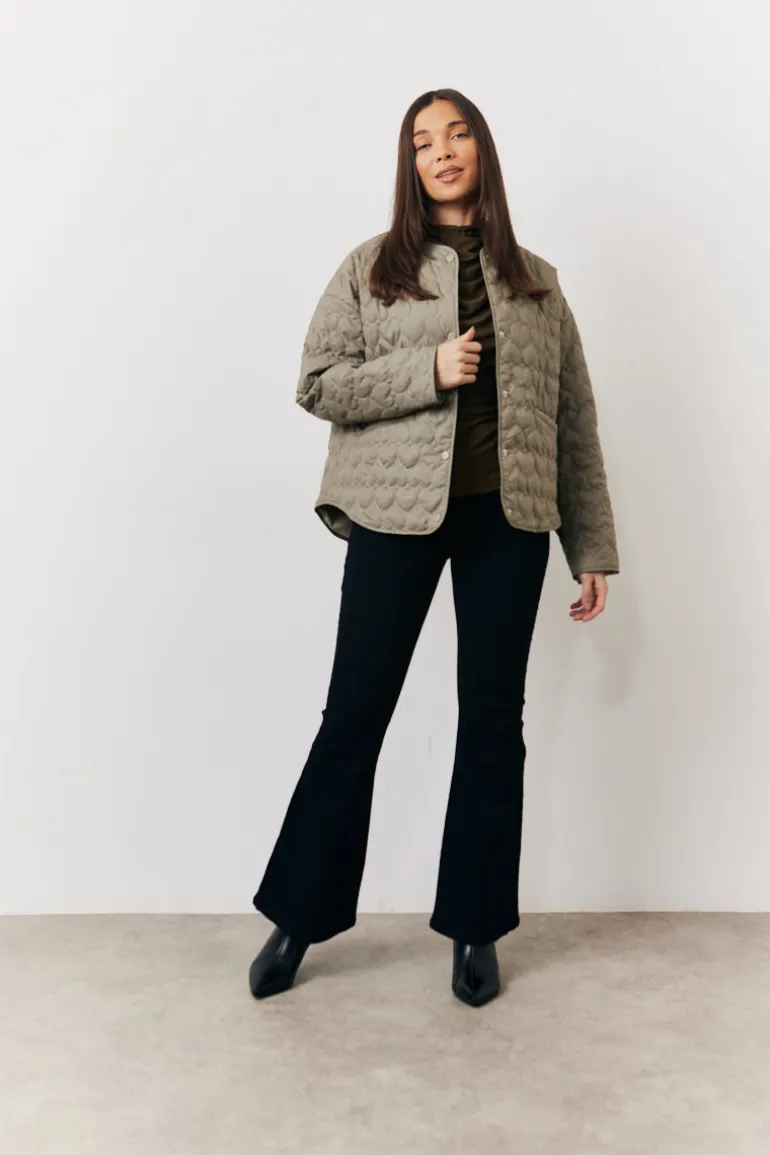 Heart Quilted Lightweight Jacket