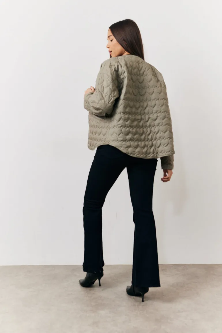 Heart Quilted Lightweight Jacket