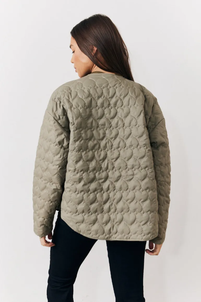 Heart Quilted Lightweight Jacket