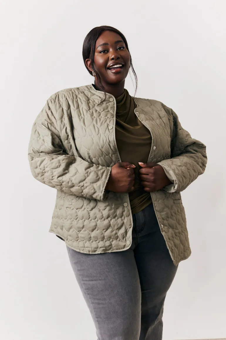 Heart Quilted Lightweight Jacket