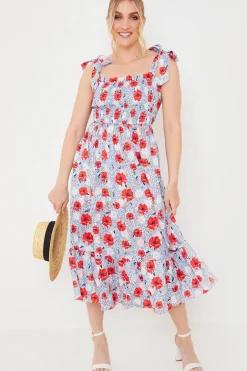 Henley Red Poppy Dress