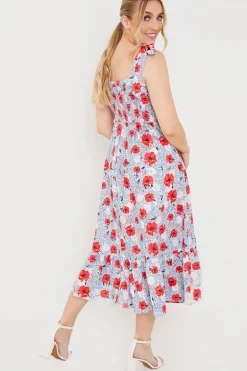 Henley Red Poppy Dress