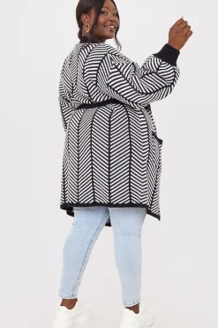 Herringbone Belted Cardigan