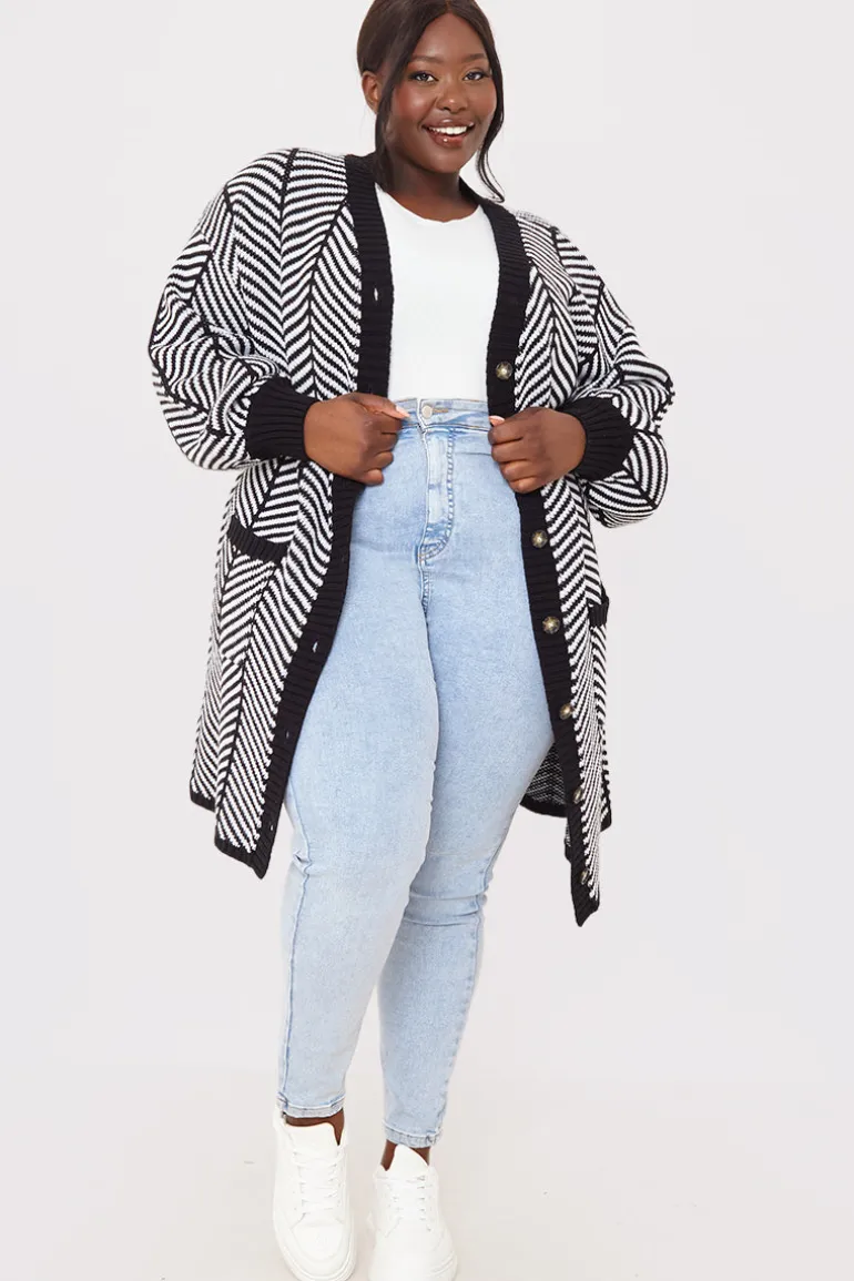 Herringbone Belted Cardigan