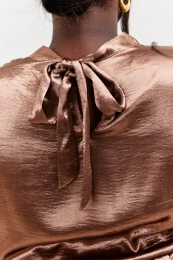 High Neck Wrap Co-Ord Top