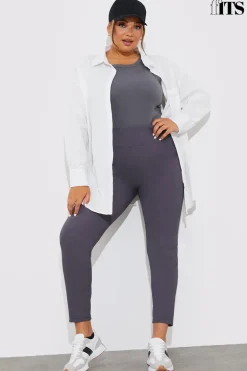 High Waisted Sculpt and Control Ribbed Leggings