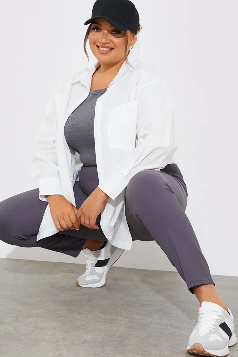 High Waisted Sculpt and Control Ribbed Leggings