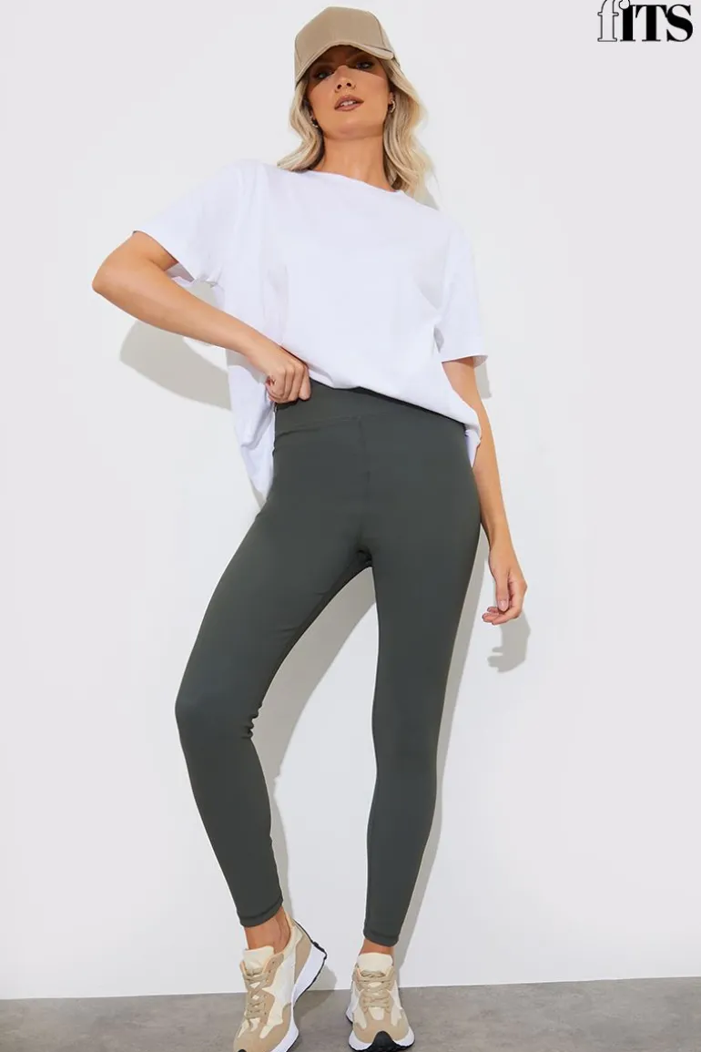 High Waisted Sculpt and Control Ribbed Leggings