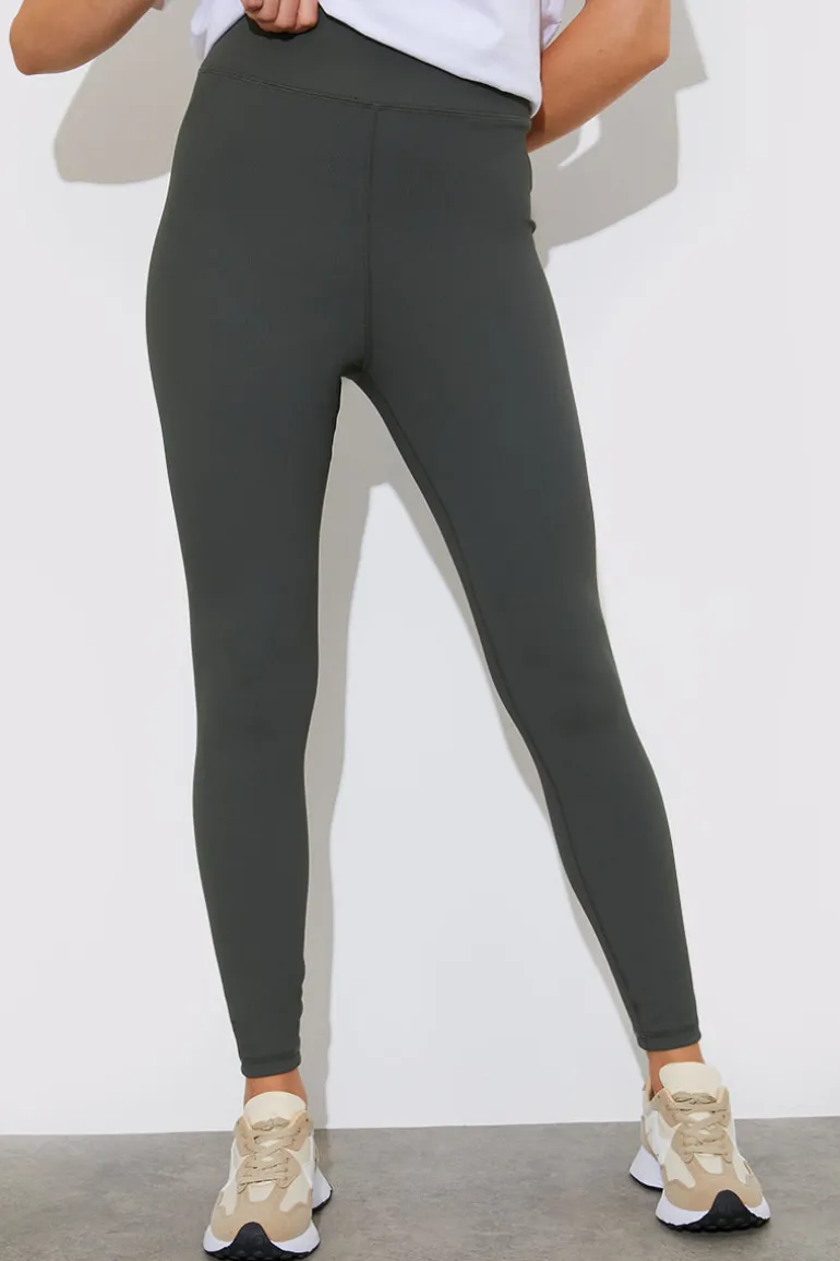 High Waisted Sculpt and Control Ribbed Leggings