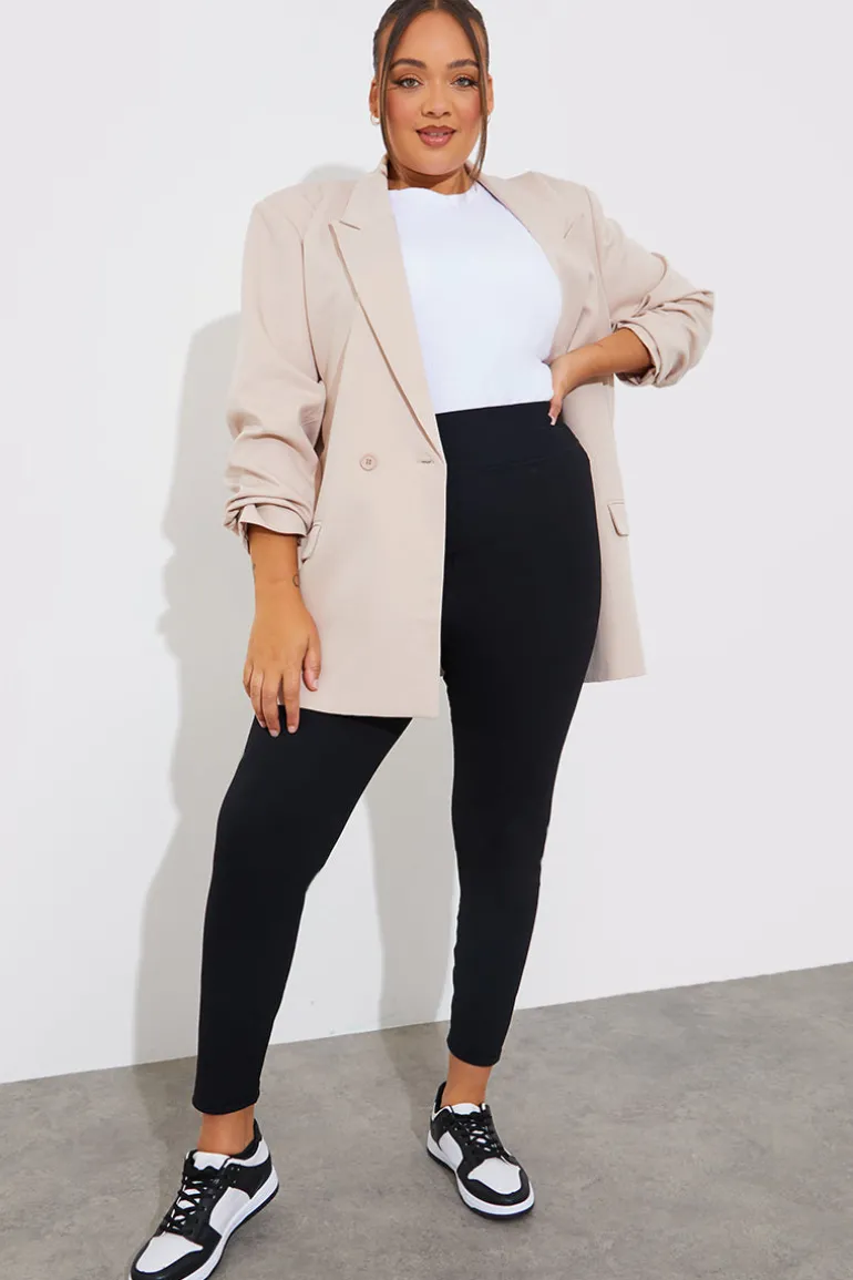 High Waisted Sculpt and Control Ribbed Leggings