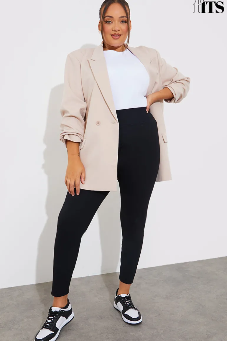 High Waisted Sculpt and Control Ribbed Leggings