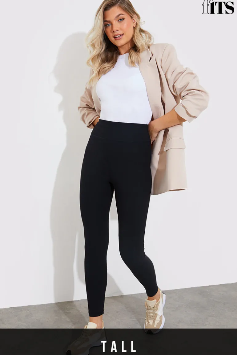 High Waisted Sculpt and Control Ribbed Leggings