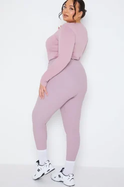 High Waisted Sculpting Ribbed Leggings