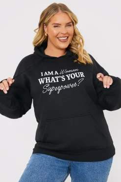 I am a Woman. What's your superpower?' Slogan Hoodie