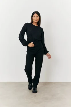 Jacquard Balloon Sleeve Bodysuit