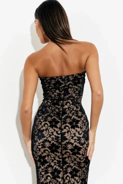 Lace Bandeau Maxi Dress