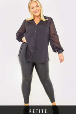 Leather Look Snake Leggings