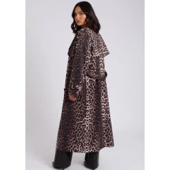 Leopard Print Trench