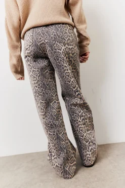 Leopard Straight Leg Jeans