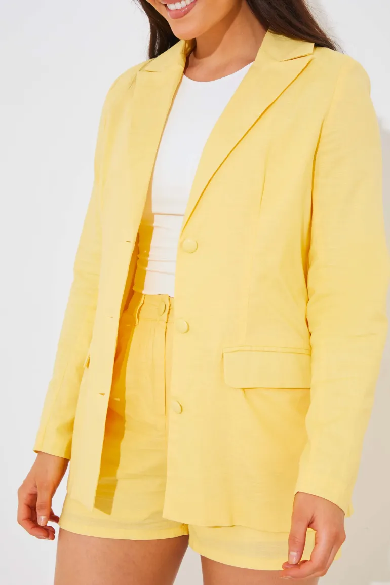 Linen Look Co-Ord Blazer