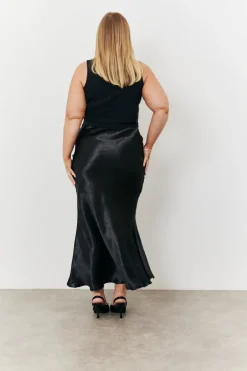 Liquid Satin Bias Cut Maxi Skirt